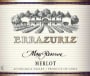 Errazuriz Reserve Merlot 1999 Front Label