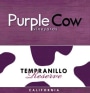 Purple Cow Vineyards Reserve Tempranillo 2012 Front Label