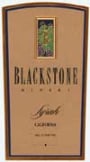 Blackstone Syrah 2000 Front Label