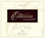 Estancia Pinot Noir 2001 Front Label