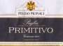 Feudo Monaci Primitivo 2001 Front Label