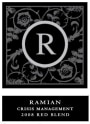 Ramian Estate Crisis Management Red Blend 2008 Front Label