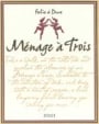 Menage a Trois White Blend 2001 Front Label