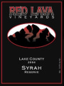 Red Lava Vineyards Syrah Reserve 2004 Front Label