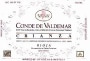 Bodegas Valdemar Conde de Valdemar Crianza 1999 Front Label