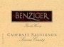 Benziger Sonoma County Cabernet Sauvignon 2000 Front Label