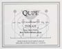 Qupe Syrah Bien Nacido Hillside Estate Vineyard 2000 Front Label