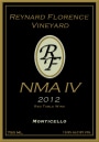 Reynard Florence Vineyard NMA IV 2012 Front Label
