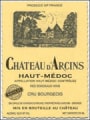 Chateau d'Arcins Haut Medoc 2000 Front Label