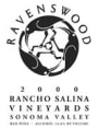 Ravenswood Rancho Salina 2000 Front Label