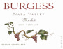 Burgess Merlot 2005 Front Label