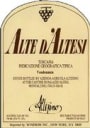 Altesino Alte di Altesi 1999 Front Label