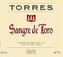 Torres Sangre de Toro 2001 Front Label