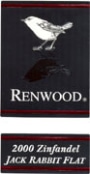 Renwood Jack Rabbit Flat Zinfandel 2000 Front Label