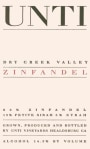 Unti Dry Creek valley Zinfandel 2009 Front Label