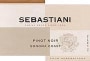 Sebastiani Sonoma Coast Pinot Noir 2001 Front Label