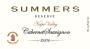 Summers Estate Calistoga Reserve Cabernet Sauvignon 2006  Front Label