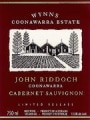 Wynns Coonawarra Estate John Riddoch Estate Cabernet Sauvignon 1998 Front Label