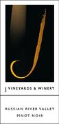J Vineyards Russian River Pinot Noir 2000 Front Label