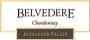 Belvedere Alexander Valley Chardonnay 1997 Front Label