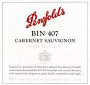 Penfolds Bin 407 Cabernet Sauvignon 2000 Front Label