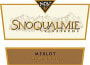Snoqualmie Merlot 1999 Front Label