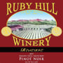 Ruby Hill Winery Reserve Pinot Noir 2007 Front Label