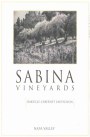 Sabina Vineyards Cabernet Sauvignon 2008 Front Label