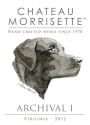 Chateau Morrisette  Archival I 2012 Front Label