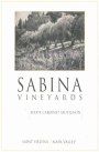Sabina Vineyards Estate Cabernet Sauvignon 2012 Front Label