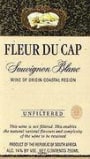 Fleur du Cap Unfiltered Sauvignon Blanc 2001 Front Label