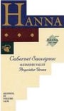 Hanna Cabernet Sauvignon 2000 Front Label