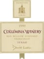 Columbia Winery Red Willow Syrah 1999 Front Label
