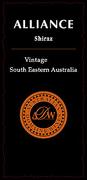 Australian Domaine Wines Alliance Shiraz 2001 Front Label