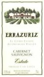 Errazuriz Cabernet Sauvignon 1998 Front Label