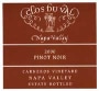 Clos du Val Carneros Estate Pinot Noir 2000 Front Label