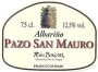 Pazo San Mauro Albarino 2001 Front Label