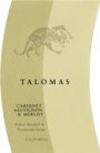 Talomas Cabernet/Merlot 2000 Front Label