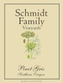 Schmidt Family Vineyards Pinot Gris 2013 Front Label