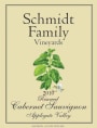 Schmidt Family Vineyards Cabernet Sauvignon Reserve 2010 Front Label
