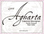 Agharta Farella Vineyard Cabernet Sauvignon 2008 Front Label