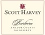 Scott Harvey J and S Reserve Barbera 2012 Front Label