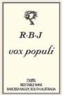 RBJ Vox Populi Grenache 2000 Front Label
