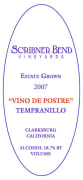 Scribner Bend Vineyards Vino de Postre Tempranillo 2010 Front Label
