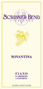 Scribner Bend Vineyards Novantina Fiano 2015 Front Label