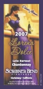 Scribner Bend Vineyards Lorena Dolce Late Harvest Chardonnay 2007 Front Label