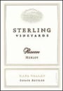 Sterling Merlot Estate Bottled 2000 Front Label