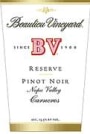 Beaulieu Vineyard Carneros Reserve Pinot Noir 2000 Front Label