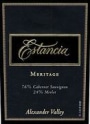 Estancia Meritage Red (375ML half-bottle) 1999 Front Label