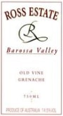 Ross Estate Grenache 2001 Front Label